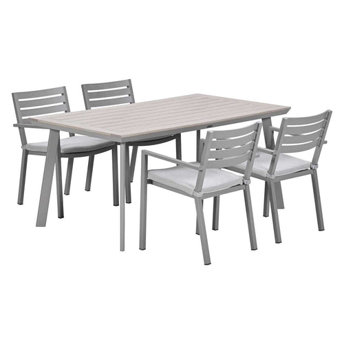 Garden Impressions Tuinset Amarillo 5-delig - Penedo tuintafel 160x90 taupe