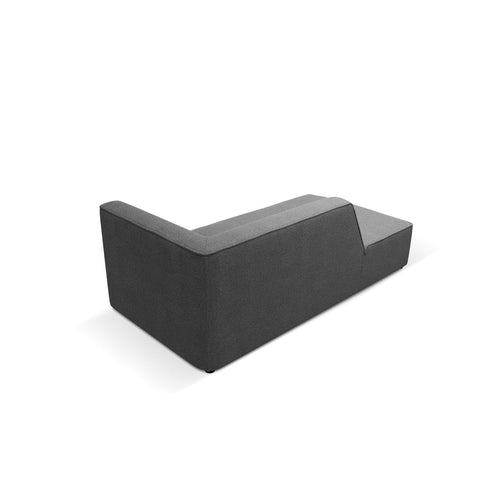 Cosmopolitan Design - Linker meridiaan Siena structurele stof grijs - 181x93x69cm