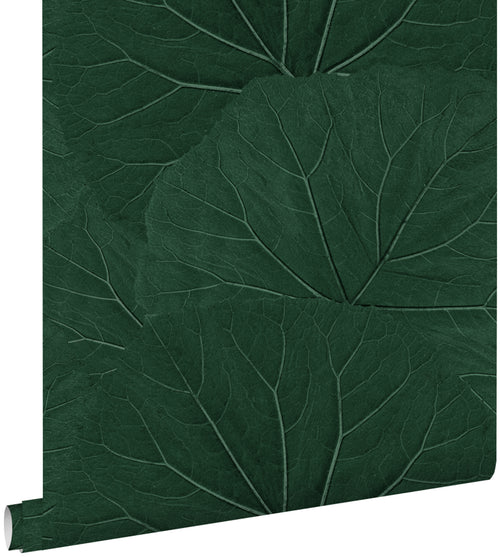 ESTAhome behang grote bladeren emerald groen - 0,53 x 10,05 m - 138997 - vtwonen shop