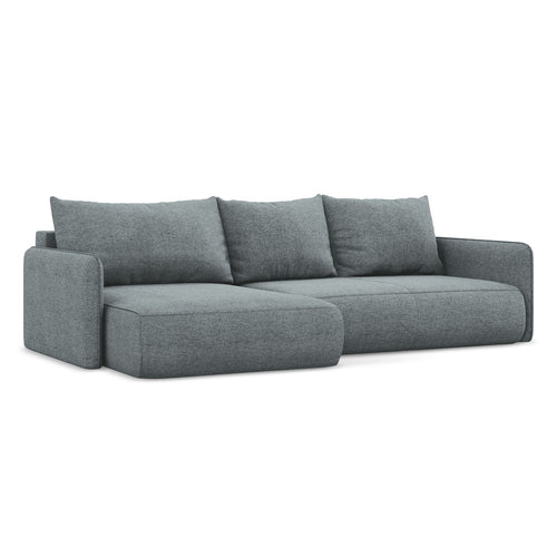 LaMiaSofa hoekbank links Palermo - chenille stof - jeans - 240x148x86