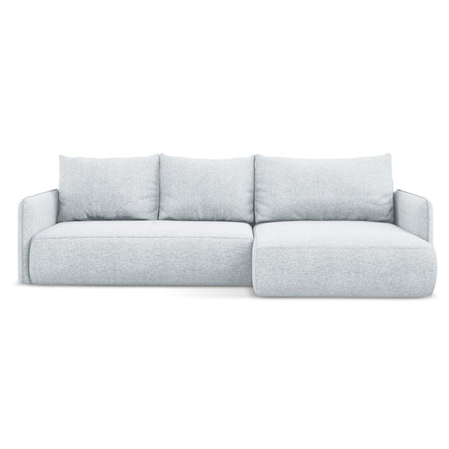 LaMiaSofa hoekbank rechts Palermo - chenille stof - lichtblauw - 240x148x86