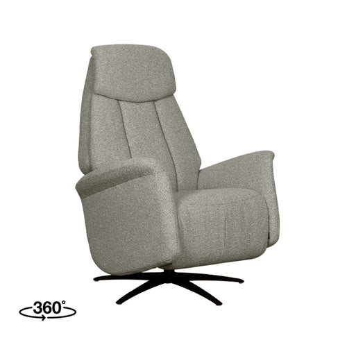 LABEL51 Fauteuil Oslo Elektrisch - Grijs Stof - Draaibaar - vtwonen shop