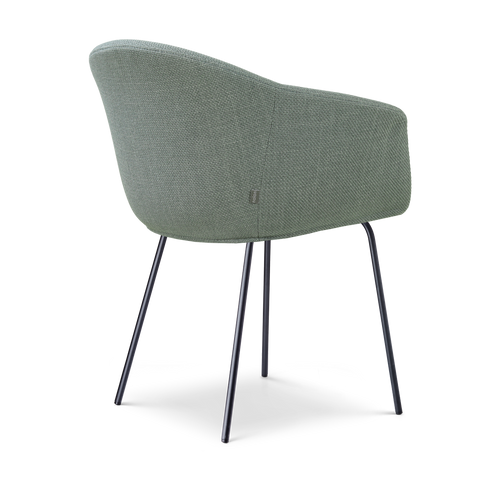 Nolon Nora-Otis Eetkamerstoel Saliegroen - met Armleuning - Zwart