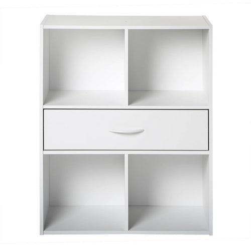 CALICOSY - Opbergplank met 4 compartimenten - 29,5x62x80 cm