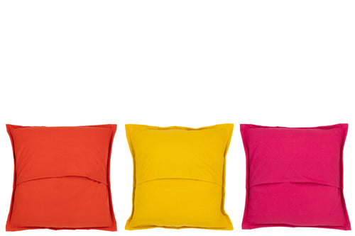 J-Line kussen Patronen Lapwerk - katoen - mix - 3 stuks - vtwonen shop