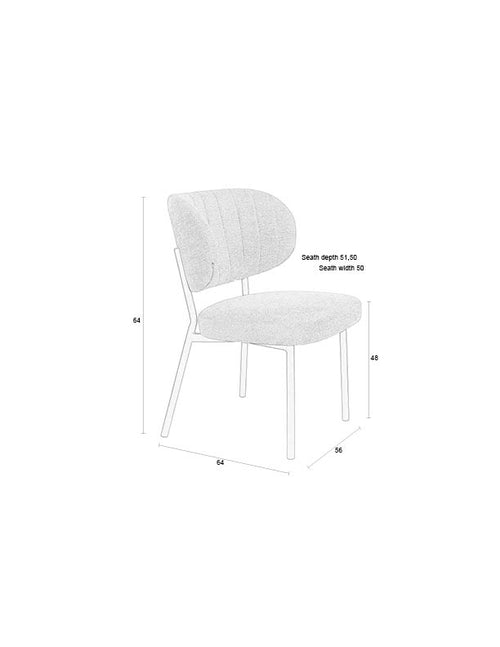 Housecraft Living Sanne Eetkamerstoelen Groen Grijs - Set van 2