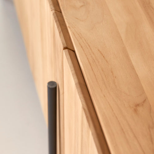 Tikamoon Lage buffetkast van massief teakhout 165 cm - Naturel - vtwonen shop