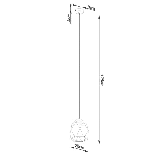 Sollux Lighting Hanglamp keramiek MINT - 20x20x125cm