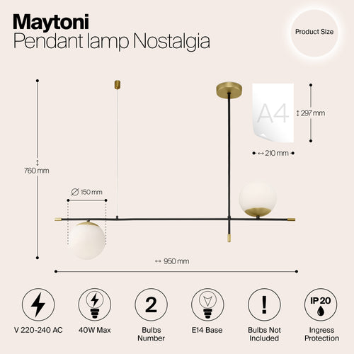 Maytoni - Hanglamp Nostalgia - Goud - vtwonen shop