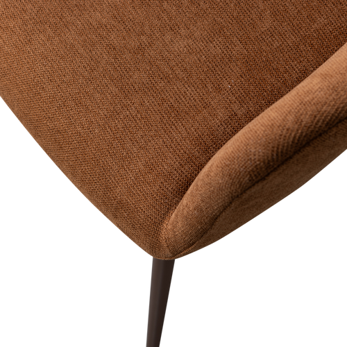 WOOOD eetkamerstoelen Jenny - Geweven Stof - Bruin - Set van 2 - vtwonen shop
