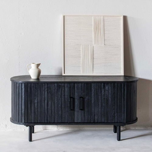 Giga Meubel Tv-Meubel Merel - Mangohout/Metaal - Zwart - 120cm