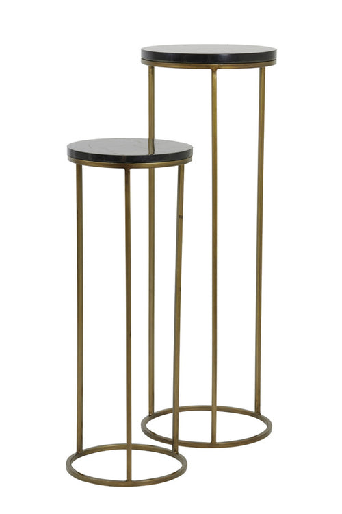Light & Living tafel  - zwart - 35x35x100 cm