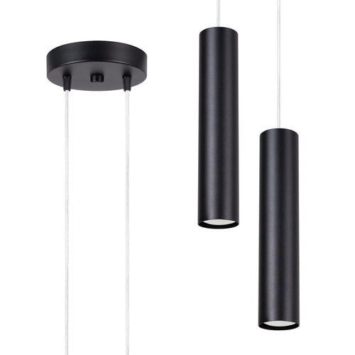 Sollux Lighting Hanglamp LAGOS 2P zwart - 15x15x118cm