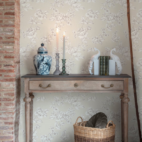 Laura Ashley vliesbehang Pollington Roses Naturel - vtwonen shop