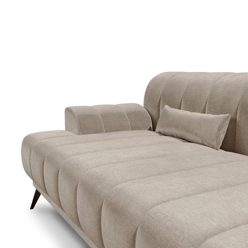 Sia Home - Rechte banken Noah - Fluwelen stof - Mol - 186cm