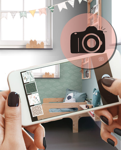 ESTAhome behang wolkjes blauwgroen - 50 x 900 cm - 131222 - vtwonen shop