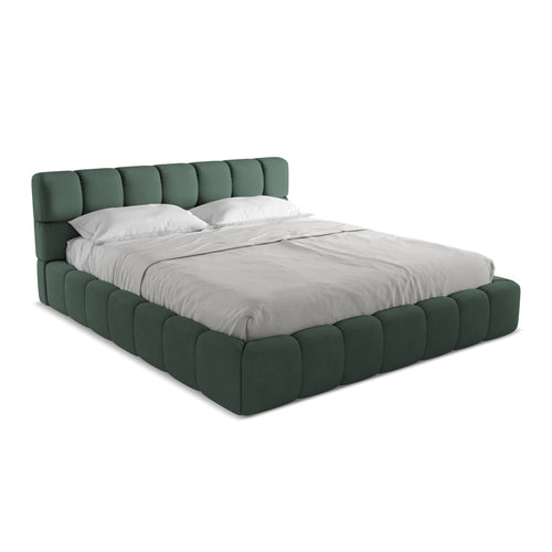 LaMiaSofa Bed met opbergruimte Roma - chenille stof - groente - 200x228x82