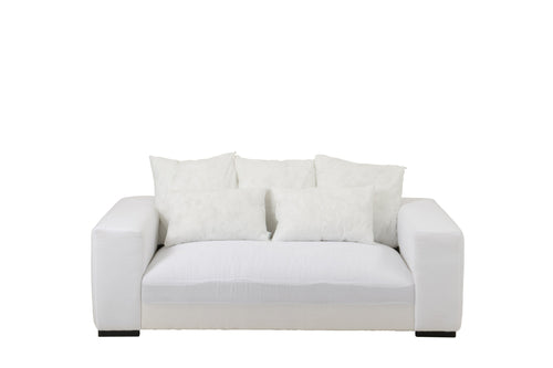 J-Line onderstel Zetel + 5 Kussens Monaco - textiel - wit