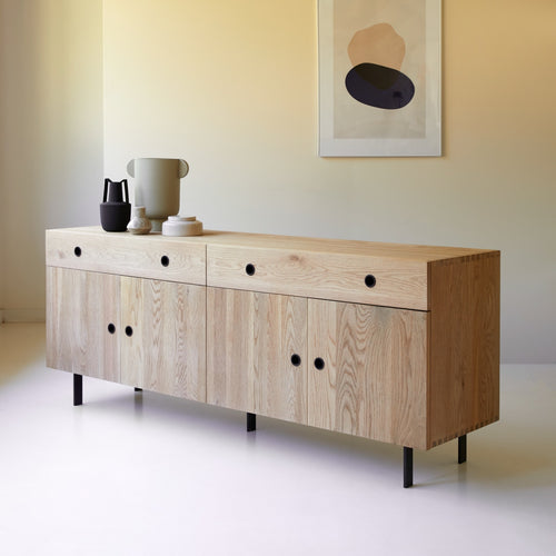 Tikamoon Massief eikenhouten buffet 185 cm - Naturel