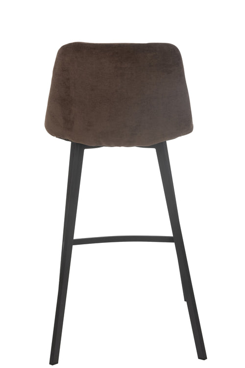 J-Line barstoel Kent - metaal/polyester - bruin