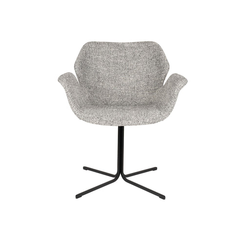 Zuiver Nikki Eetkamerstoelen Met Armleuningen Grijs - Set van 2