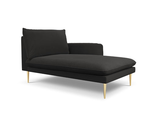 Cosmopolitan Design rechter chaise longue Vienna boucle, zwart - 170x110x95cm