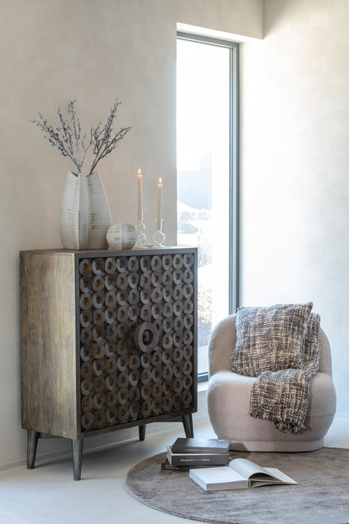 J-Line plaid Tweed - katoen - bruin/beige - 180 x 130 cm - vtwonen shop