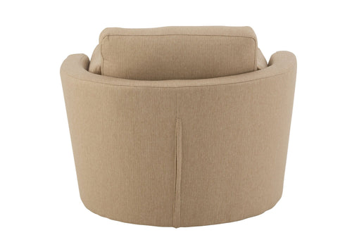 J-Line loungestoel Swiv - hout/textiel - beige