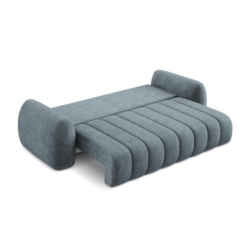LaMiaSofa 3-zits slaapbank Ginosa - chenille stof - jeans - 266x121x95