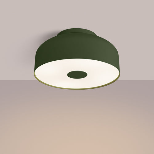 Sollux Lighting Plafondlamp OMIQ olijfgroen - 30x30x15cm