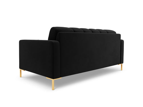Cosmopolitan Design Bank Bali 2-zits, flueel, zwart - 96x152x75cm