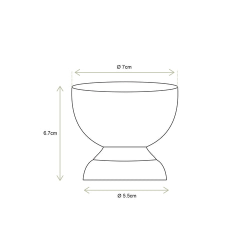 vtwonen - Coupes - Metaal - Zilver - 7cm - Set van 2
