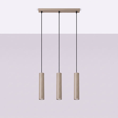 Sollux Lighting Hanglamp LAGOS 3L taupe - 45x6x90cm