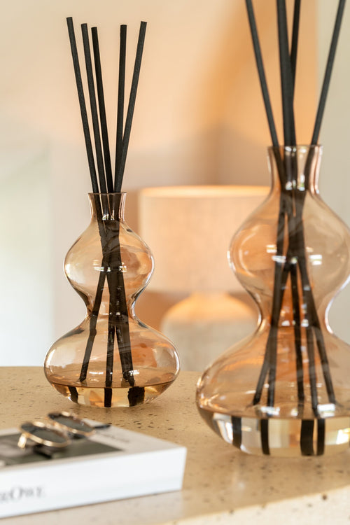 J-Line geurstokjes Nordic Vetiver - glas - amber - small