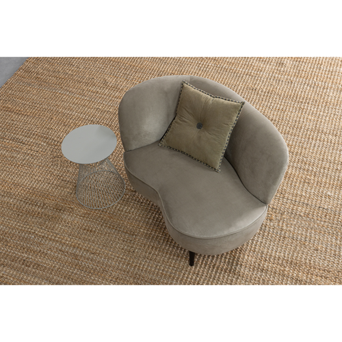 WOOOD loungefauteuil rechts Sara - Velvet - Khaki - 71x112x81 - vtwonen shop