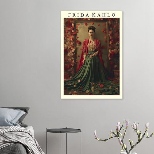 Artfulprints  Frida Kahlo - Beauty in flowers   poster 30x40 cm