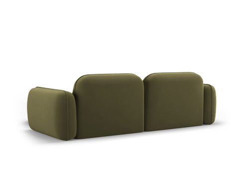 Cosmopolitan Design Modulaire hoekbank rechts Sydney 3-zits, flueel, lichtgroen - 165x230x70cm