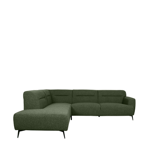 LABEL51 Hoekbank Bolzano Links - Donkergroen Bouclé - 270x227x80cm