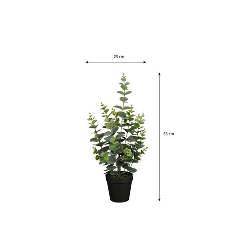 Mica Decorations Eucalyptus Kunstplant in Bloempot - H53 x Ø23 cm - Groen