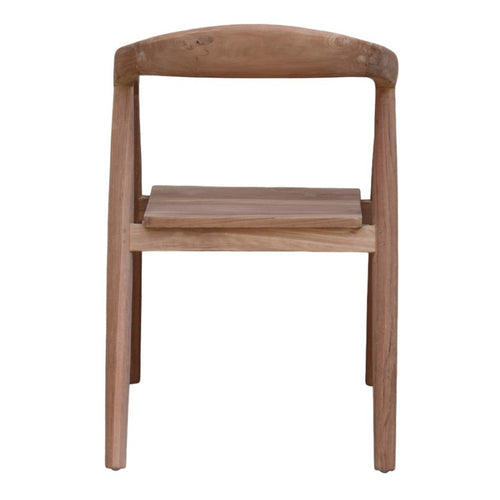 DÉJA Living Tuinstoel Lennox - Naturel Teakhout - Zithoogte 43cm - Set van 2 - vtwonen shop