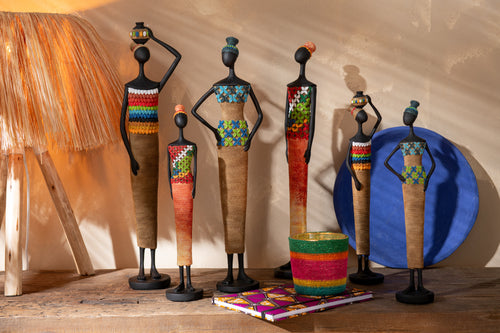 J-Line geurkaars Mand - Woody Aurora - mix - small - 45U - 2 stuks - vtwonen shop