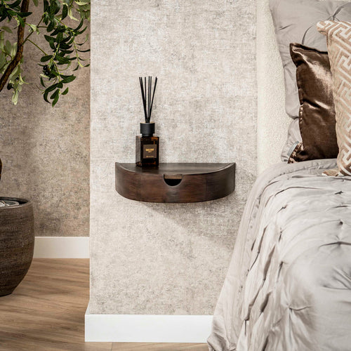 Giga Living Nachtkastje Cove - Bruin Hout - 27x34x8cm