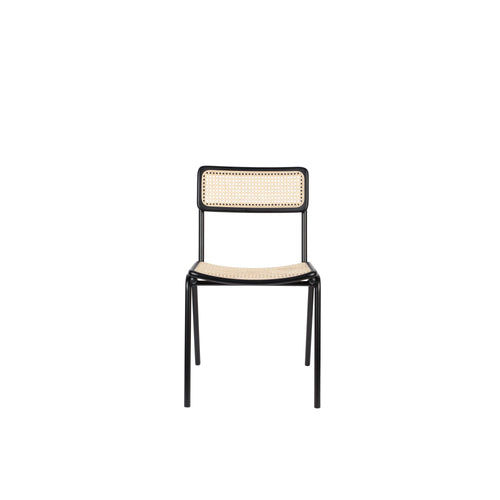 Zuiver Jort Eetkamerstoelen  Naturel/Zwart - Set van 2 - vtwonen shop
