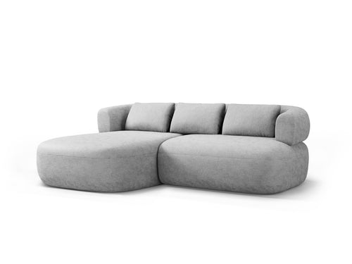 Micadoni linker hoekbank Jenny 5-zits, chenille geld - 145x200x73cm
