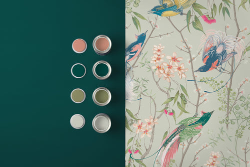 Graham & Brown Vliesbehang - Clavering Birds Morning Sage - 1000x52 - vtwonen shop