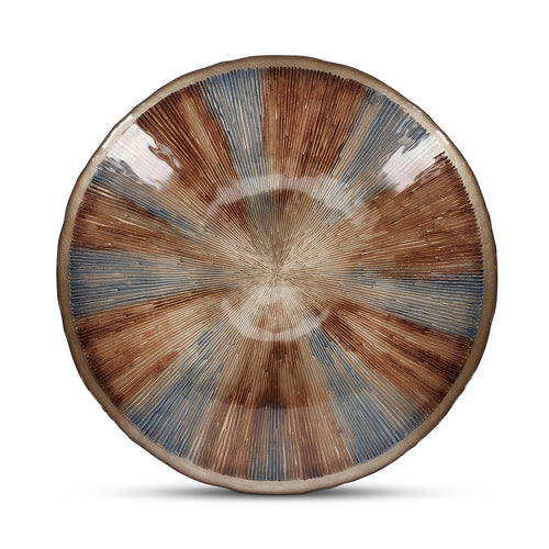 S|P Collection - Sierschaal 40xH6,5cm glas autumn Cosmo