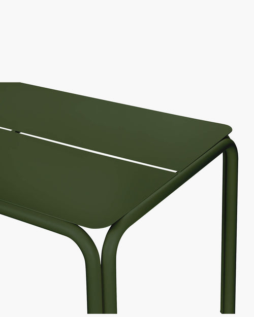 noo.ma Nokk Table - stevige stalen eettafel, 135x84x73 cm, Forest Green