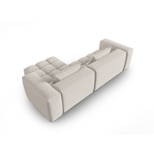 Cosmopolitan Design - Modulaire hoekbank rechts Verona 3-zits, structurele stof beige - 145x260x70cm