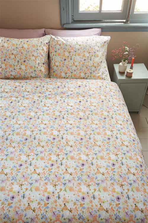 Ariadne at Home dekbedovertrek Lots of flowers - 200x200/220 cm - pastel - vtwonen shop