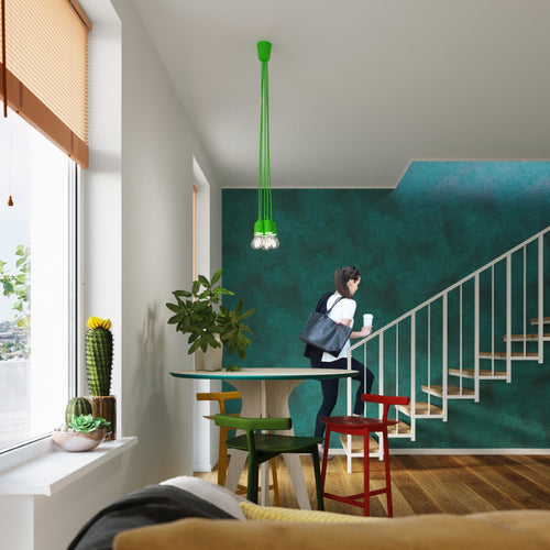 Sollux Lighting Hanglamp DIEGO 5 groen - 25x25x90cm